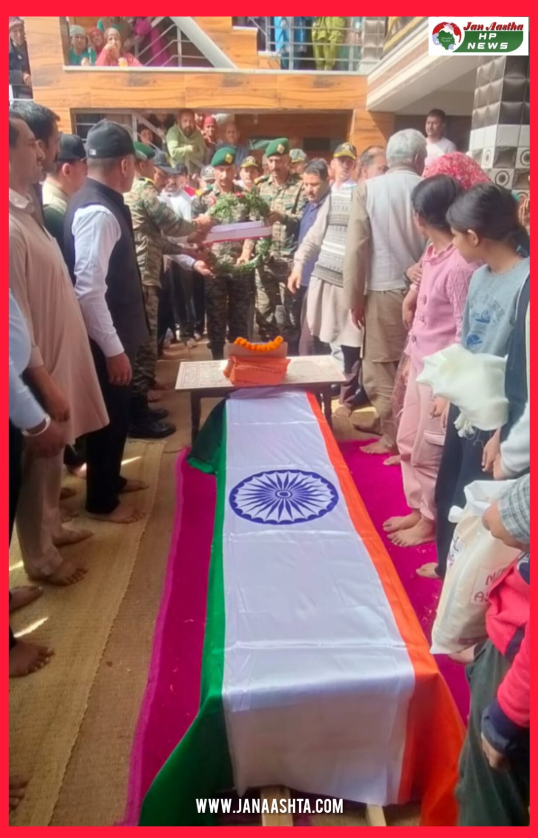 शिलाई के ढाडस गांव के वीर भूतपूर्व सैनिक दीप राम बिरसांटा पंचतत्व में विलिन..